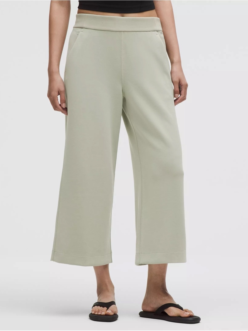 Lululemon Small Softstreme High-Rise Wide-Leg Cropped Pant
Sage Green